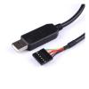 USB Serial Adapter Download Cable CP2102 RS232 3.3V T-T-L U-A-R-T Converter 6Pin 2.54mm Pitch Debug Terminal view 3