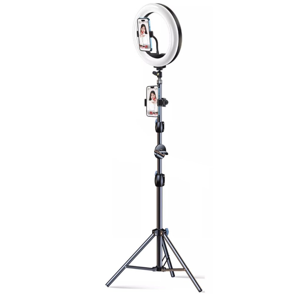 10 Inches Ring Light Kit with 2 Cell Phone Holders Photography Circle Lighting Led Photo Fill Light for Live Stream