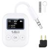 1Mii Airplane Bluetooth 5.3 Transmitter for All Headphones - Bluetooth Adapter for TV - Dual Connection - aptX Low Latency - Flying Travel, Wireless Audio Aux for MP3,Game,PC-White view 1