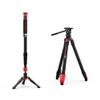 IFOOTAGE Cobra 3 Aluminum monopod and Tripod kit, Portable Travel monopod, Portable Travel Photography Tripod kit with Fluid Head, Compatible with Sony Canon Nikon SLR Camera, A180T/TC3B+K3 view 1