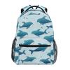 senya Lovable Dolphins Backpack Water-Resistant Lightweight Bookbags Travel Bag with Mesh Side Pockets view 1