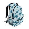 senya Lovable Dolphins Backpack Water-Resistant Lightweight Bookbags Travel Bag with Mesh Side Pockets view 2
