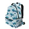 senya Lovable Dolphins Backpack Water-Resistant Lightweight Bookbags Travel Bag with Mesh Side Pockets view 3
