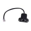 RJ12 6p6c Female to Male Telephone Panel Mount L-a-n Network Ethernet Extension Cable 15cm view 1