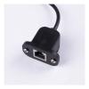 RJ12 6p6c Female to Male Telephone Panel Mount L-a-n Network Ethernet Extension Cable 15cm view 3