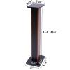 TopJia Speaker Stands Wood Grain, 1 Pair Universal Bookshelf Speaker Stands Mount Surround Sound Floor Speaker Stands,Studio Monitor Stands for Home Theater with Sand Filling Tuning Function, 31inch view 3