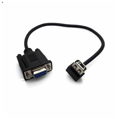 RS232 DB9 Female to USB 2.0 A Female Serial Cable Adapter Converter 8" Inch 25cm