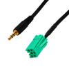 Karlass 3.5mm Audio MP3 1.5m Aux Input Adapter Cable Lead AUX Cable for Ren-Ault Car Audio Parts for Ren-Ault Clio Megane Laguna Espace Ka-ngoo Sce-nic with 2 U Style Release Keys view 2