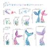 wondever Mermaid Tail Wall Stickers Under The Sea Mermaid Bubble Seaweed Peel and Stick Wall Art Decals for Baby Nursery Girls Bedroom Bathroom view 4