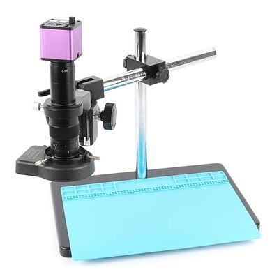 Microscope Kit 300X 180X 14MP HDMI USB HD Industrial C Mount Lens Soldering Lab Video Microscope Camera Set for Phone PCB Repair Soldering Microscope Lens Adapters (Color : A, Size : 500X)