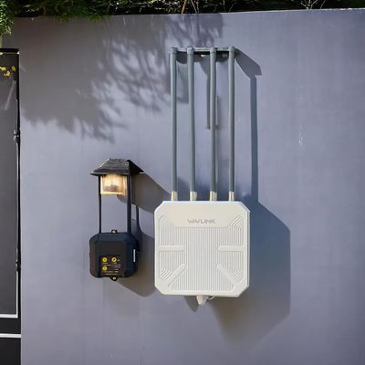 WAVLINK 2026 AX3000 WiFi 6 Wireless Outdoor Repeater, Long Range Outdoor WiFi Extender with Dual Band/PoE/IP67 /600mW of Power/Up to 256 Devices Work with Starlink, Support for Farm, Campsite