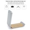 Headset Holder Headphone Stand Bracket Easy Install Anti Slip Space Saving Multifunctional Headphone Hanger Display Stand Desk Hook Wall Mounted Headset Holder (Color : Black) view 4