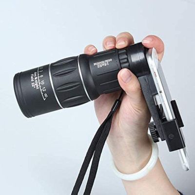 GeRRiT 16X52 Magnify Optical HD Lens Monocular Telescope with Tripod and Clip for Universal Phone Birdwatching and Hiking Monocular