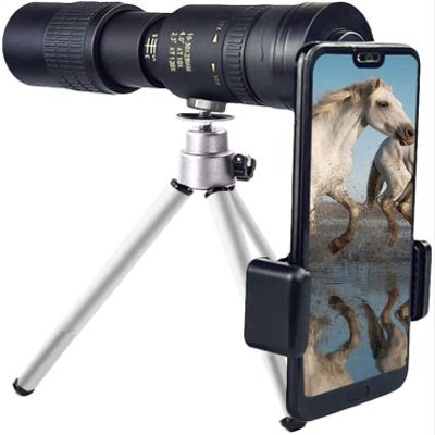 GeRRiT Monocular Telescope for Smartphone,12X50 High Power HD Telescopes with Tripod BAK4 Clip for Universal Phone,Prism Waterproof for Bird Watchi