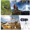 GeRRiT Monocular Telescope for Smartphone,12X50 High Power HD Telescopes with Tripod BAK4 Clip for Universal Phone,Prism Waterproof for Bird Watchi view 2