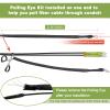 1000ft/300m OD-5mm Industrial TPU 40Gb OM5 Fiber LC to LC Outdoor Armored Fiber Patch Cable, Duplex Multimode Wideband Fiber Optic Cable, 50/125, LC-LC with Pulling Eye Kit Installed on one end view 3