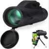 HD Monocular Telescope Professional 80x100 BAK4 Super Telescope Zoom Monocular Portable Telescope with Smartphone Holder and view 1