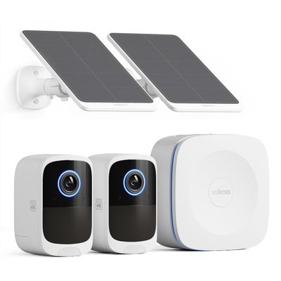 Safemo 4K Security Cameras Wireless Outdoor/Indoor, Battery Cameras for Home Security, No Monthly Fees, 32G Local Storage, Advanced AI, 5W Solar Panels, Color Night Vision, 2-Way Audio, 2.4Ghz WiFi