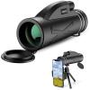 Monocular Telescope, 1250 High-Power Prism HD Bifocal Monocular Telescope Portable Waterproof Anti-Fog Monocular Telescope with Smart Phone Holder Tripod Suitable for Bird Watching Camping Trip view 1