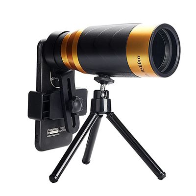 GeRRiT Monocular Telescope Compact Retractable Zoom Telescope Wide Angle Prism Scope Telescope with Phone Clip Tripod