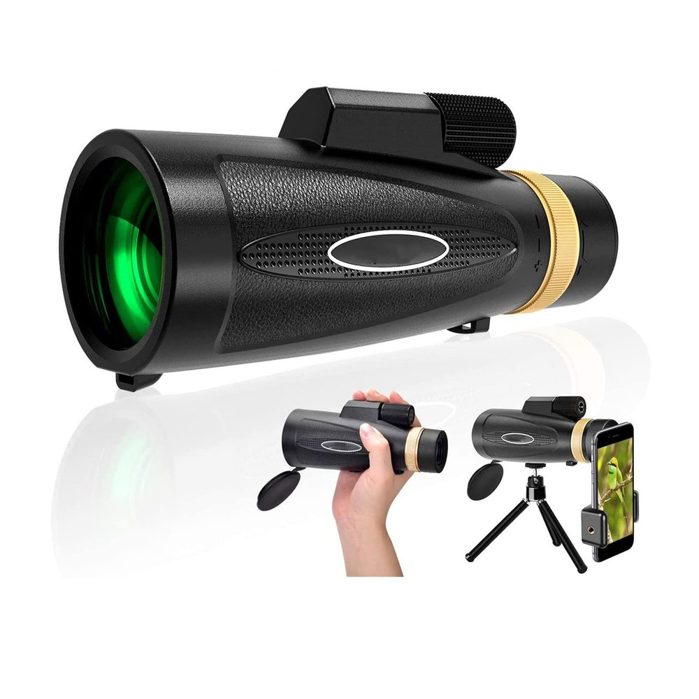 GeRRiT 12-16X60 Monocular Telescope, Telescope, Waterproof High Power Spotting Telescope for Adults and Kids, Monocular for Bird Watching Hiking Hunting Traveling