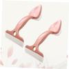 Didiseaon 2pcs Double-Headed Tile Cleaning Brushes for Bathroom Glass Scrubber Tool Pink Convenient for Hard Reach Corners for Toilets and Floors view 4