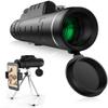 40X60 High Power HD Monocular Scope Waterproof Monocular with Durable and Clear FMC BAK4 Prism Focus for Bird Watching Traveling Concert with Smartphone Holder & Tripod,Monocular Telescope - Double view 1