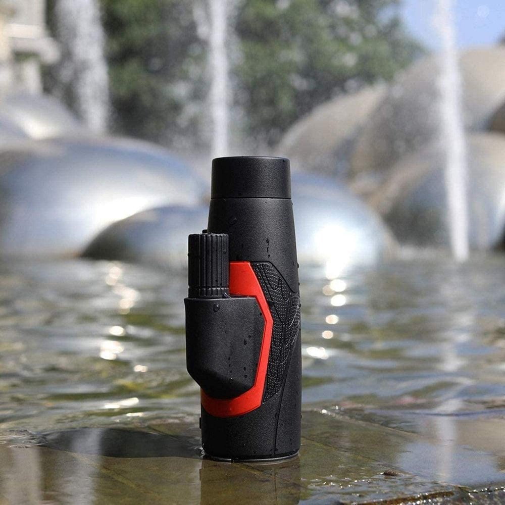 Monocular HD Telescope Waterproof Fogproof Outdoor 10 X 42 BAK4 Monocular Camping Hiking HD l Telescope Eyepiece Black Green