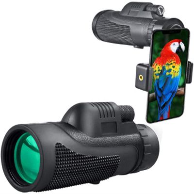 Monocular Telescope, High Definition Monocular Telescope, Monocular 40X60 High Power Monocular Scope Waterproof Monoculars with Smartphone Holder and Tripod, for Bird Watching, Hunting, Hiking