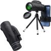 40x60 Monocular Telescope, Monocular for Mobile Phone Night Vision Professional Handheld HD Outdoor Monocular for Hunting Hiking - Double The Comfort view 1