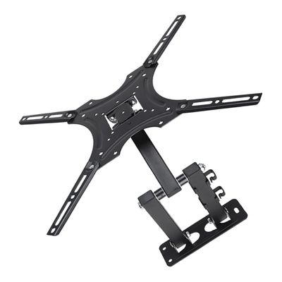 Homoyoyo Tv Wall Mount Stand Swivel Tv Bracket Height-Adjustable Cable Management System