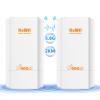 KuWFi 5.8G 2KM Point to Point Wireless Bridge for Outdoor use can Extend The Range of Starlink Router Signal with a 100Mbps Ethernet Bridge 2-Pack pre-configured for WiFi Coverage and CCTV Projects view 1