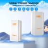 KuWFi 5.8G 2KM Point to Point Wireless Bridge for Outdoor use can Extend The Range of Starlink Router Signal with a 100Mbps Ethernet Bridge 2-Pack pre-configured for WiFi Coverage and CCTV Projects view 4