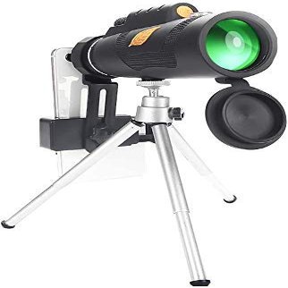 GeRRiT Monocular Telescope,12X50 High Power HD Monocular for Bird Watching with Holder Tripod Spring Clip Night Vision Function Camping Hiking - Double The Comfort