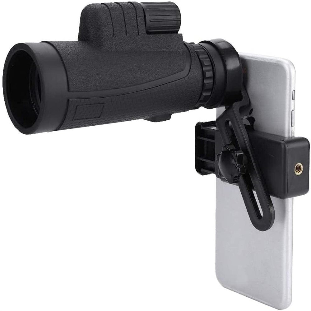 GeRRiT 10x40 HD Monocular Telescope, Portable Waterproof Single Telescopes Monocular Kit with Phone Clip, Phone Adapter and Tripod for Bird Watching, Camping, Traveling