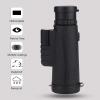 GeRRiT 10x40 HD Monocular Telescope, Portable Waterproof Single Telescopes Monocular Kit with Phone Clip, Phone Adapter and Tripod for Bird Watching, Camping, Traveling view 4