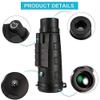 GeRRiT Monocular Telescope 4060 Monocular High Powered Telescope HD Mobile Phone Portable Telescope for Bird Watching Hiking Hunting Camping Wildlife Double The Comfort view 2