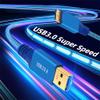 NFHK USB 3.0 Type-A Male to USB3.0 Micro-B Male Cable Extension Blue Sleeve 5Gbps for Disk SSD Camera Data 60cm view 2