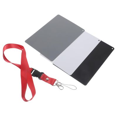 jojofuny 18degree Large for Photography Neutral Balance Card with Strap for DSLR and Video Camera Calibration Durable Construction Versatile Black White and Gray Design