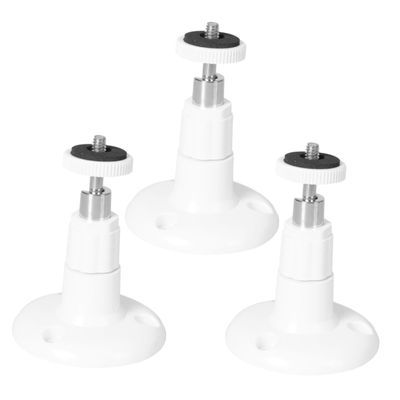 Mikikit 3pcs Security Camera Bracket Wall Mount Holder for Use Easy Installation Lasting Material for Enhanced Support