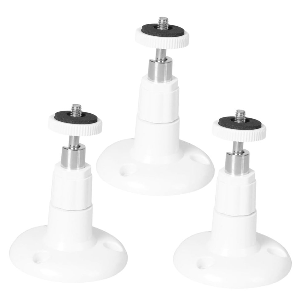 Mikikit 3pcs Security Camera Bracket Wall Mount Holder for Use Easy Installation Lasting Material for Enhanced Support