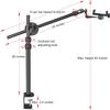 FlexiMount Pro Adjustable Overhead Tripod Phone Stand with Desk Clamp, RC Monitor Mirror & Mic Arm for iPhone, YouTube, Zoom, Live Streaming, Video Meeting, Vlog Recording view 3