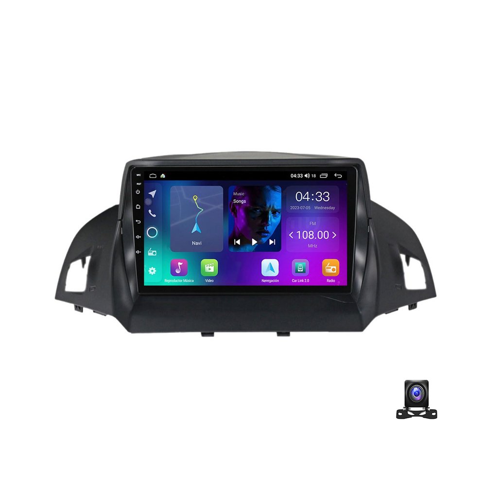 Android 13 Double Din Car Stereo 9 Inch Touch Screen Radio with GPS Navigation Bluetooth FM Radio Receiver for Ford Kuga 2012~2019 Escape Support Carplay/Auto/DSP/RDS,4 core nf1 1g+32g