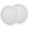 Unifizz 2PCS 6.5in Car Ceiling Speaker Grille Covers - White Round Commercial Speaker Grill for 6.5 Inch Speaker - Speaker Decorative Ring DIY Accessory view 1