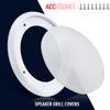 Unifizz 2PCS 6.5in Car Ceiling Speaker Grille Covers - White Round Commercial Speaker Grill for 6.5 Inch Speaker - Speaker Decorative Ring DIY Accessory view 4