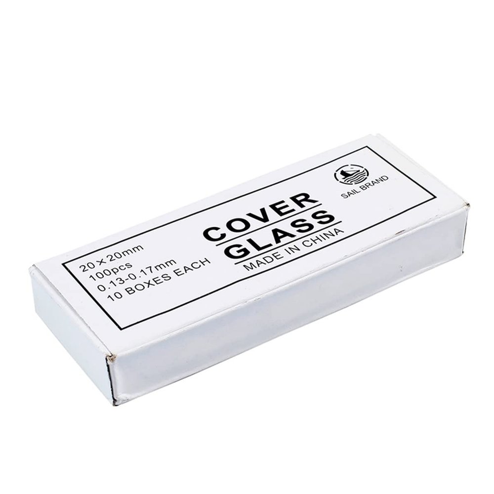JOEBO Microscope Kit 1000pcs Optical 20x20mm Length Biomicroscope Microscope Glass Slide Cover Slips Blank Slides Microscope Lens Adapters