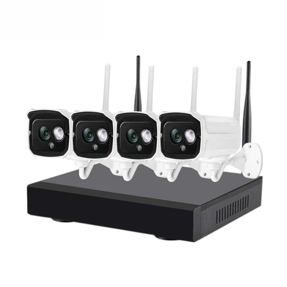 4G HD 720P WiFi Outdoor 4-Way NVR Network Monitoring Set Home Security Camera Wireless Surveillance Waterproof Multi-Screen Surveillance Camera