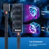 1# Cable Matters PC Case PWM Fan Hub 2# Cable Matters 4-Pack, PWM 4 Pin Fan Extension Cable - 12 inches view 2
