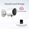 Outdoor Security Camera Card Slot Cloud Cam Wireless 1080p Waterproof Night Vision Security Surveillance System White view 2