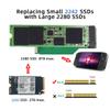 chenyang M.2 2242 to 2280mm NVME M-Key SSD Upgrade Extension Adapter Compatible with Legion Go Game Boy view 2